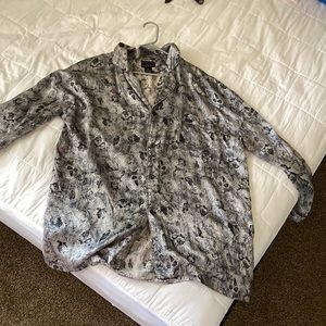 XL long sleeve cezani silk dress shirt